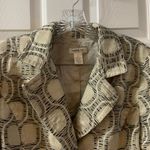 Harolds Women’s Gold/Tan Woven Print Acetate Dress Coat size M Size M Photo 2