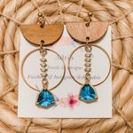 adri's Hoop Teal Drop Earrings  Photo 1