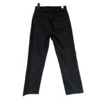 ASOS  Black Cotton Blend Raw Hem Wide Leg Denim Jeans Women Sz 4 Photo 1