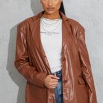 Pretty Little Thing Leather Blazer Photo 1