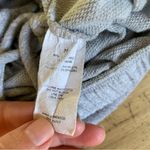 Moa Moa  Grey, White, & Yellow V Striped Cropped Tee M Photo 5