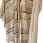 Vince Camuto | NWT Metallic Stripe Mixed Knit Lightweight Ruana Photo 5