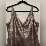 Lulus  Champagne Bronze Sequin‎ Dress - Size XL hoco prom Photo 5
