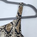 Salty by Andie Snakeskin Print Cropped Tank Top Size Small Snakeskin Fitted Tank Photo 2