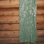 Mac Duggal NWT SEQUINED ONE SHOULDER DRAPED LACE UP GOWN 5687 Green Size 14 Photo 8