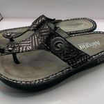 Alegria  silver Black CAR  532  Thong Slip On Adjustable sandals Size40 US9.5 F16 Photo 1