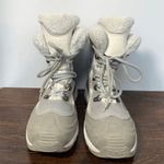 Itasca Leather Lace Up Ankle Thin Insulation Winter Boots Gray & White Size 9 Photo 1