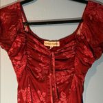 Almost Famous  Dark Red Floral Dress Photo 1