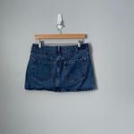 Hollister y2k  Denim Mini Skirt Blue Distressed Low Rise Size Women's 30 Photo 1