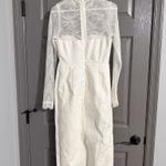 Lace Sleeve Cup Detail Midi Dress - White Six Stories Photo 1