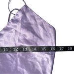 Victoria's Secret Purple Satin V-Neck Open Back Mini Dress Slip Nightgown SMALL Photo 3