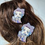 Demon Slayer Girl Acrylic Hair Clips Black Photo 1