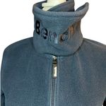 Bench women’s funnel high collar fleece jacket full zip navy blue activewear Photo 6