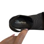 Skechers Sandals Women's Black Memory Foam Wedge Slingback Comfortable Size 8 Photo 2