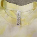 Alo Yoga alo Extreme Cropped Pullover Sweatshirt Yellow White Tie Dye size Medium NWT Photo 1