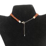 Vintage Pink Coral Beads Silver Floral Ring Pendant Choker Necklace Orange Photo 7