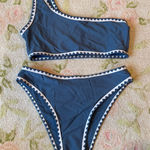 SheIn One-Shoulder Blue Bikini Set Photo 0