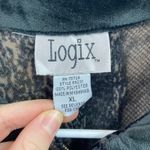 Vintage Logix brown black velour animal snake print full zip collared jacket XL Photo 4