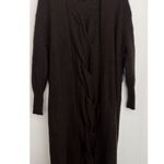 Skull Cashmere Sweater S Brown Ribbed Twist Belted Long Cardigan Cashmere Wool Photo 0