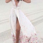 Jen's Pirate Booty White Mythology Short Sleeve Maxi Wrap Dress Photo 0