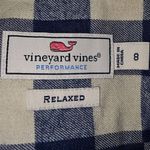 Vineyard Vines  Performance Womens Blue White Buffalo Check‎ Relaxed Shirt 8 Photo 3