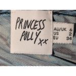Princess Polly  US 2 Blue Marble Chevron Mesh Bodysuit Photo 1