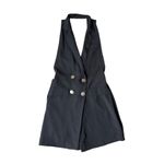 ZARA Black Sleeveless Double-Breasted Playsuit Romper Size XS Photo 7