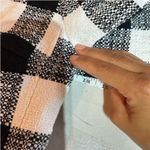 Talbots Women's Buffalo Check Textured Lined Full Zip Jacket Black White Size 4 Photo 8