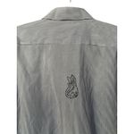 LASOLAS Pinstripe Button Up Shirt Rhinestone Cat Embellished Pockets L Black Size L Photo 3