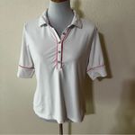 Fairway & Greene white pink short sleeve collared 1/4 button golf shirt L Size L Photo 5