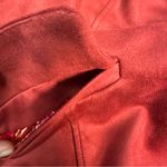 Isaac Mizrahi  Vibrant Red Faux Suede Blazer Photo 7