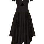 Bibhu Mohapatra Collective Cutout Fringe Dress Women's Plus 14 Black RTR Photo 10