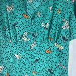 Bebop Floral Midi Dress L XL Flutter Sleeve Babydoll Cottagecore Smocked Green Photo 3