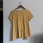 LOGO By Lori Goldstein  Soft Butter Yellow Asymmetrical Short Sleeve Tee Shirt Photo 6