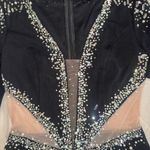 Black romper with pearls and rhinestones Size L Photo 1