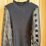 Almost Famous Detailed Sheer Sleeves Knit Dress Photo 3