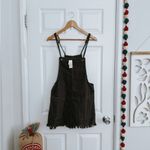 Aerie  NWT Charcoal Denim Overall Shorts Photo 3