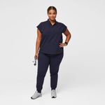 FIGS  Rafaela Oversized Mandarin Collar Short Sleeve Scrub Top Size XXL Photo 1