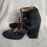Laurence‎ Dacade Maja Multi Buckle Strap Heels Pumps Black Suede Size 38 READ Photo 3