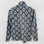 Avalanche Pullover Fleece Sweater Womens Small Gray Cream Aztec Print Polyester Photo 3