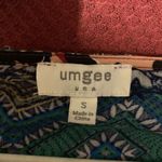 Umgee Size Small Safari Waffle Knit Stripe Bohemian Knot Tie Front Blouse Top Photo 5