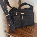 90s Vintage Eddie Bauer Black Multi Compartment Crossbody Bag Large Y2K Grunge Photo 4