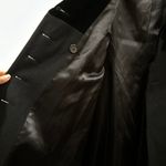 Marvin Richards Vintage Long Wool Coat Double Breasted Black Fur Collar Size 2 Photo 5