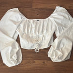 SheIn  pirate Renaissance fair corset Elegant White Puff Sleeve Top stretch Photo 0