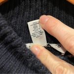 autumn cashmere  navy mock neck faire isle pom pom shoulder sweater soft warm Photo 2