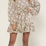 Outerknown  Lulu Floral Wrap Dress in Cedar Zinnia Photo 0