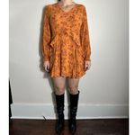 A loves A Sienna Orange Multi Fit and Flare Ruffled Dress Size Small Photo 1
