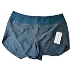 Athleta  Run With It Textured 3.5" Shorts Teal Blue Size XXL / 2X / Plus NWT Photo 6