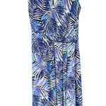 NYDJ EUC Sleeveless Surplice Palm Print Dress Size 6 Photo 0