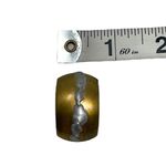 Vintage Unsigned Gold Tone Silver Tone Post Earrings Classic Retro Modernist Photo 6